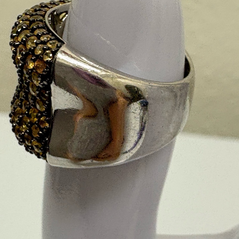 Elegant Yellow Sapphire Sterling Silver Ring - Picture 3 of 8